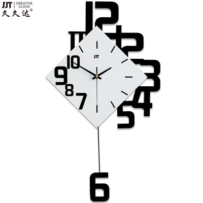 钟表个性数字时钟时尚欧式客厅挂钟木质创意装饰挂表石英爆款外贸