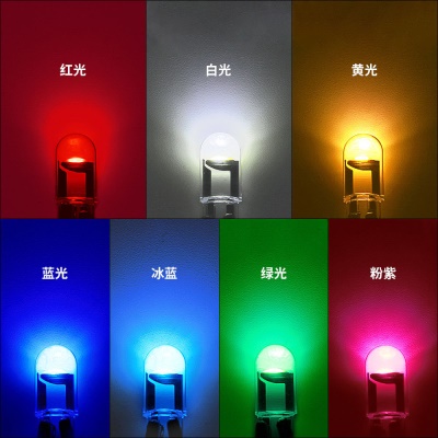 玻璃全透明LED车灯T10示宽灯COB汽车灯泡改装灯LED牌照灯插泡12V
